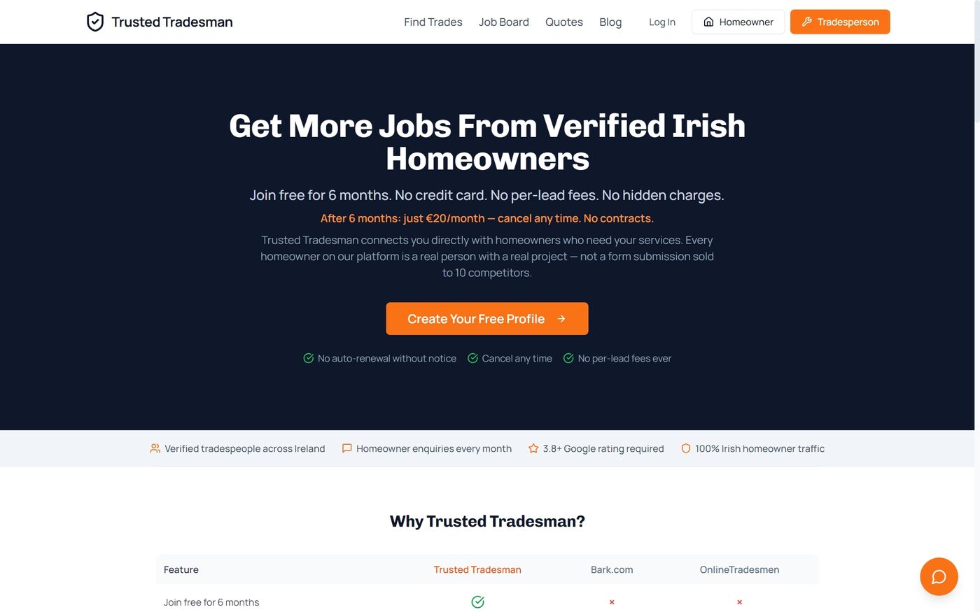 Tradesperson Registration